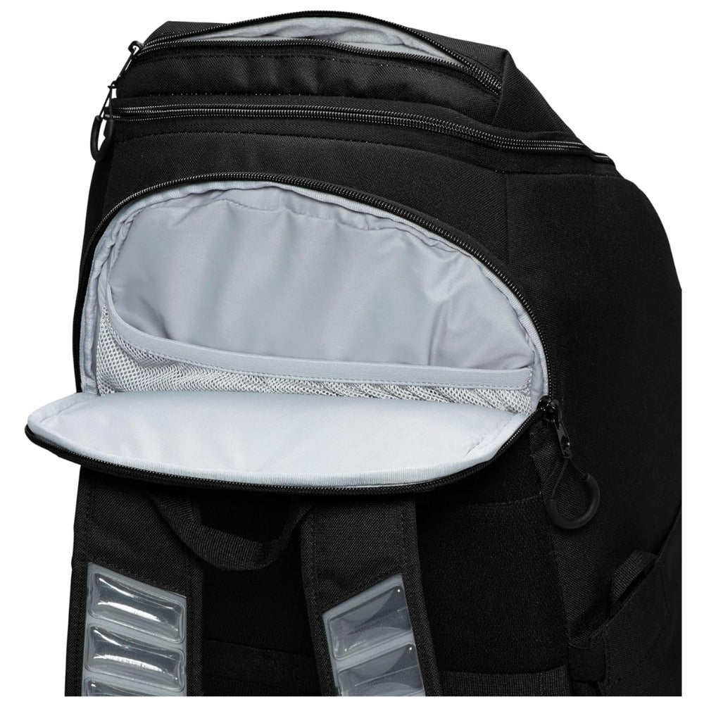 Nike Varsity Elite Backpack 32L Black Metallic Silver Sports Laptop Travel Bag